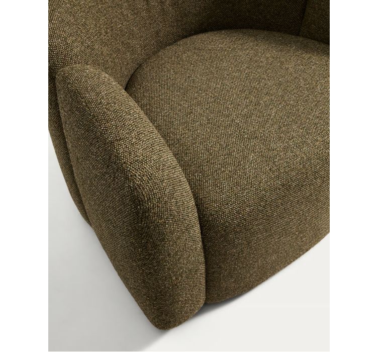 Кресло Corvena из карандашно-зеленого шенилла6